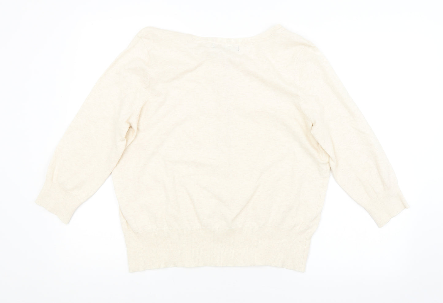 M&S Womens Beige   Cardigan Jumper