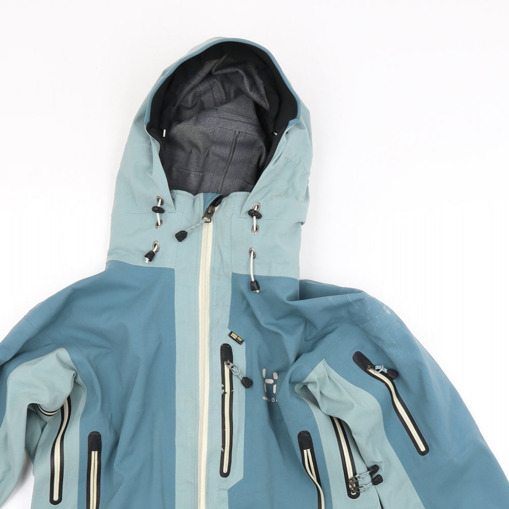 Haglöfs Womens Blue   Rain Coat Coat Size L