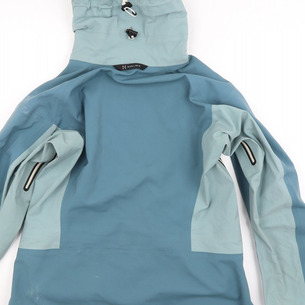 Haglöfs Womens Blue   Rain Coat Coat Size L
