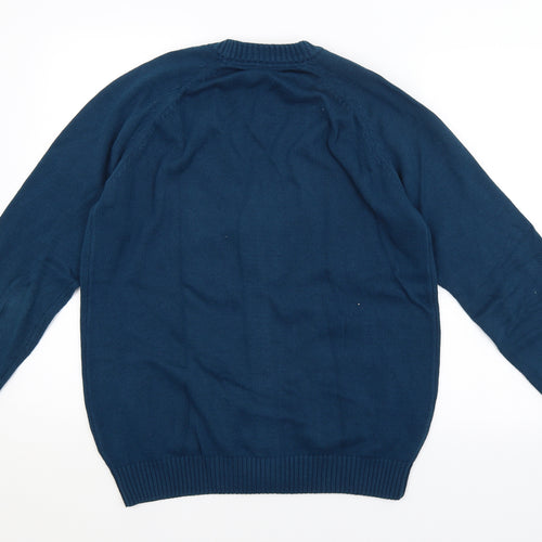 Cotton Traders Mens Blue   Cardigan Jumper Size M