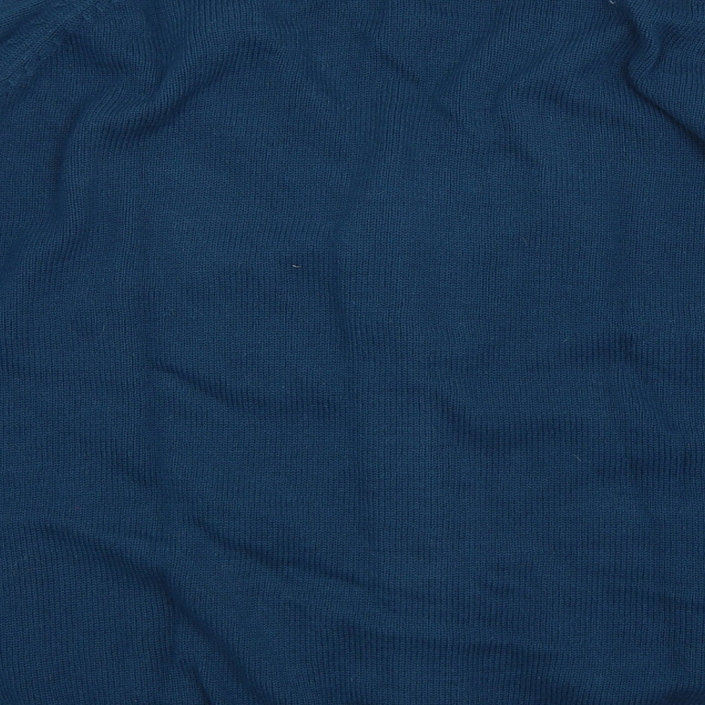 Cotton Traders Mens Blue   Cardigan Jumper Size M