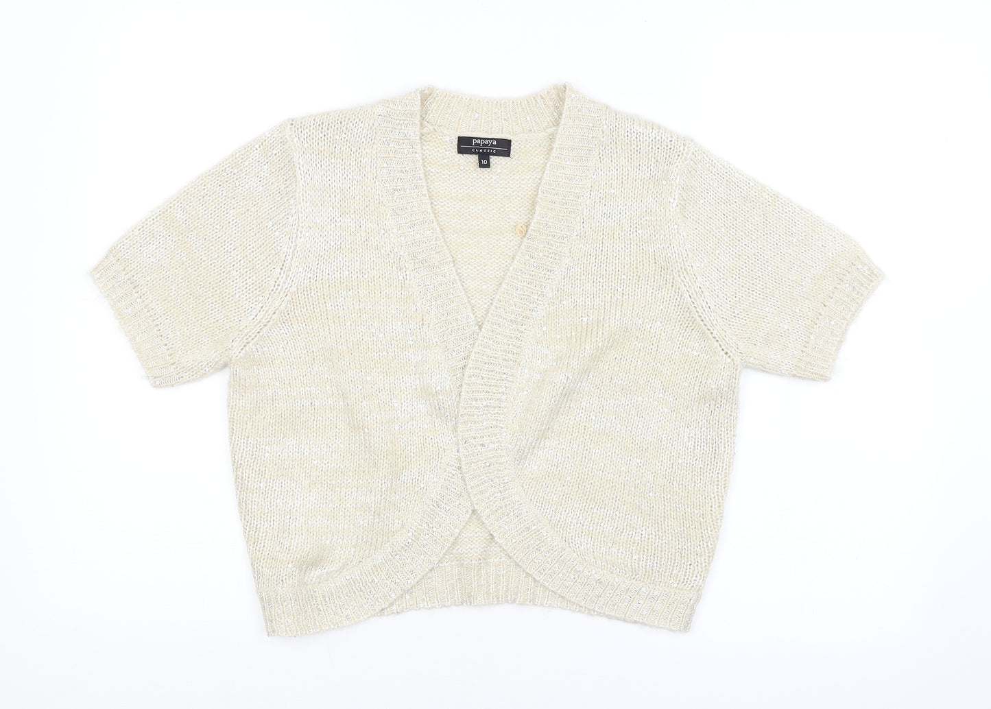 Papaya Womens Beige   Cardigan Jumper Size 10