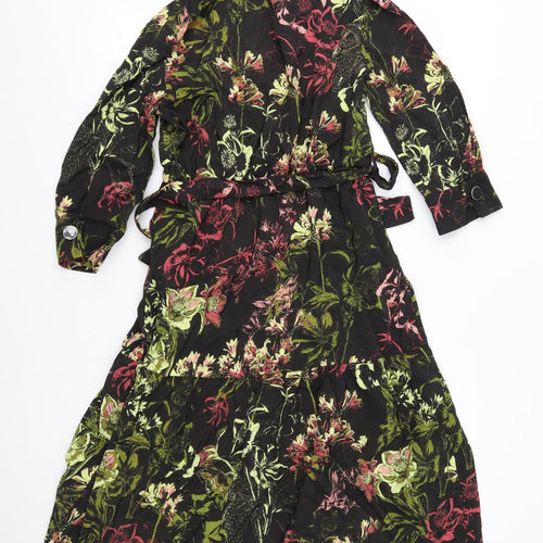Zara Womens Black Floral  A-Line  Size XS