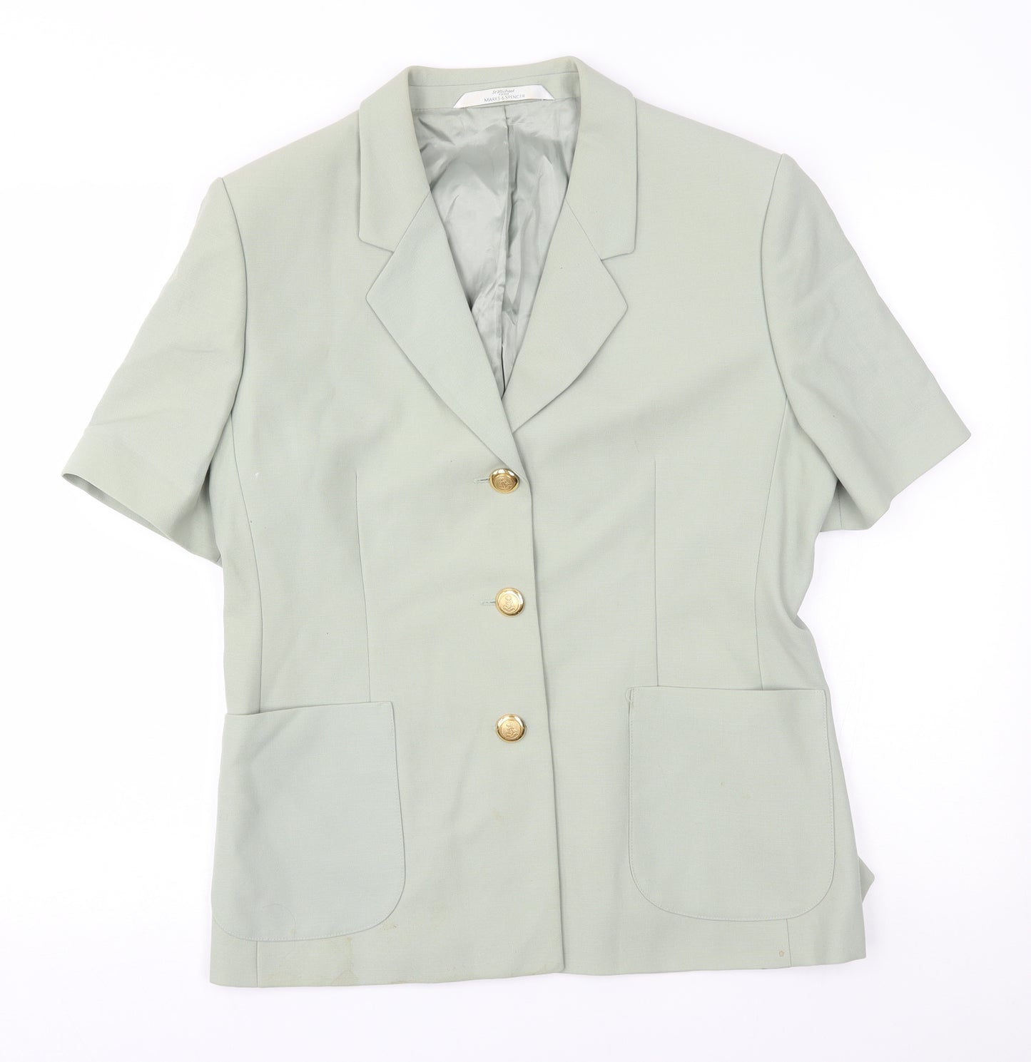 M&S Womens Green   Jacket Blazer Size 16