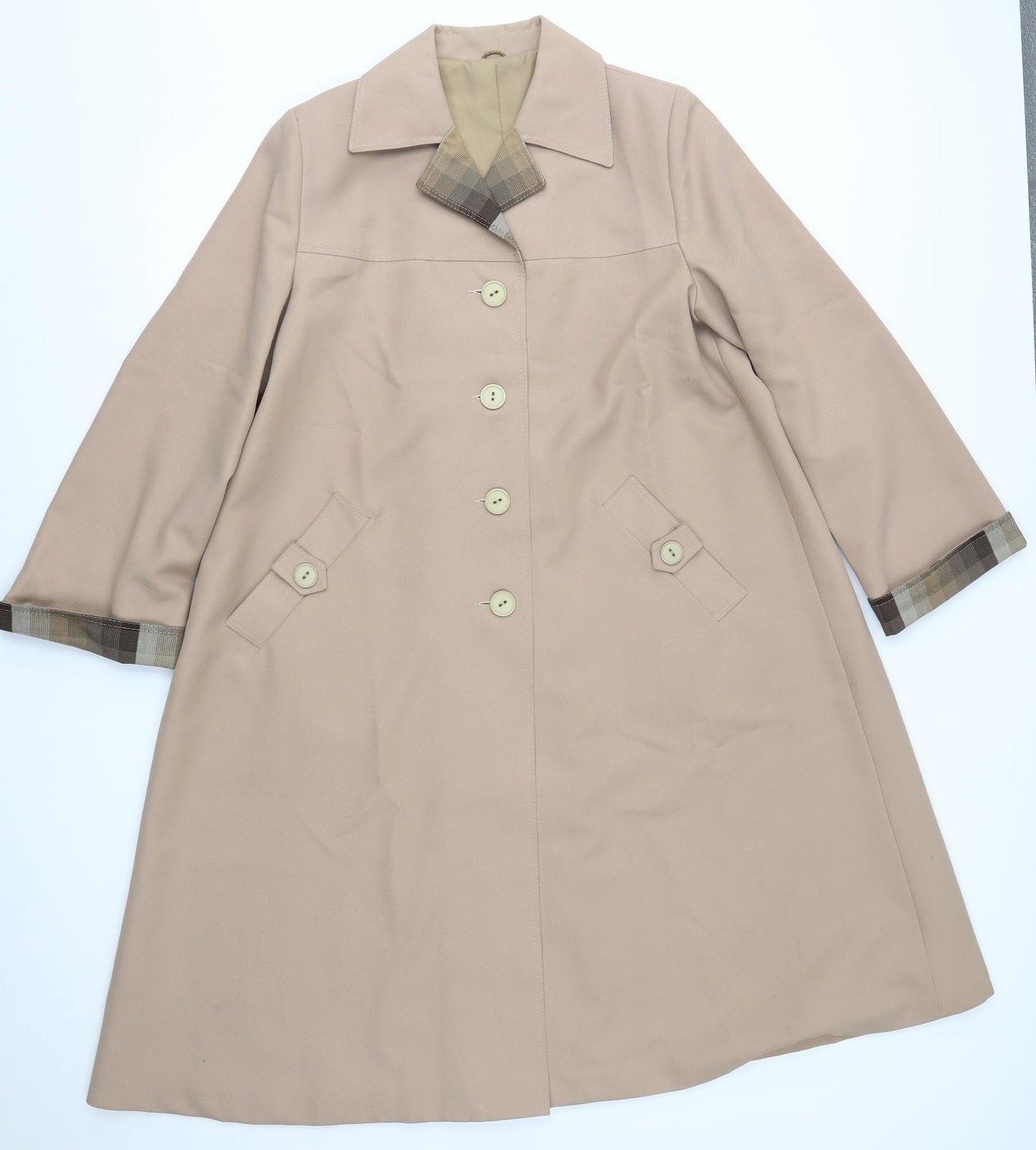 miss dannimac Womens Beige   Overcoat Coat One Size