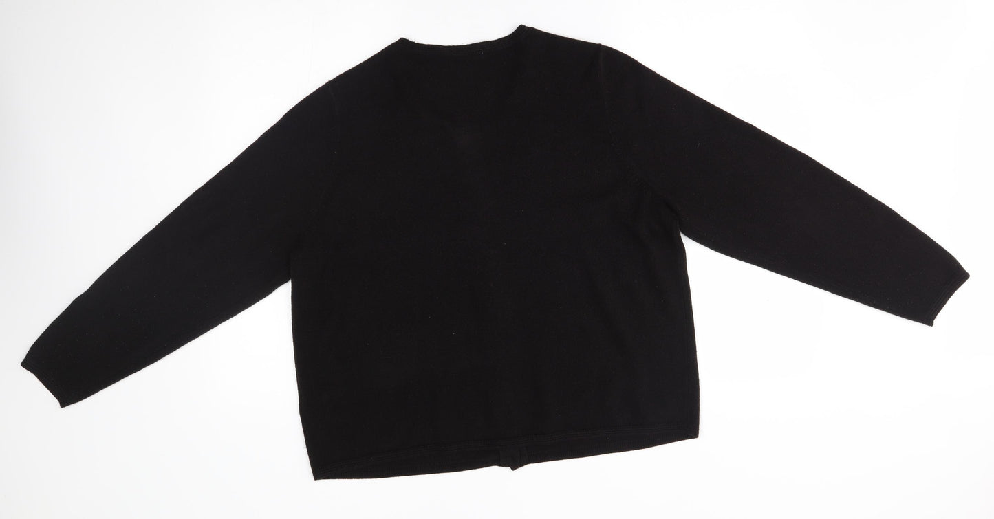 M&S Womens Black   Cardigan Jumper Size 18