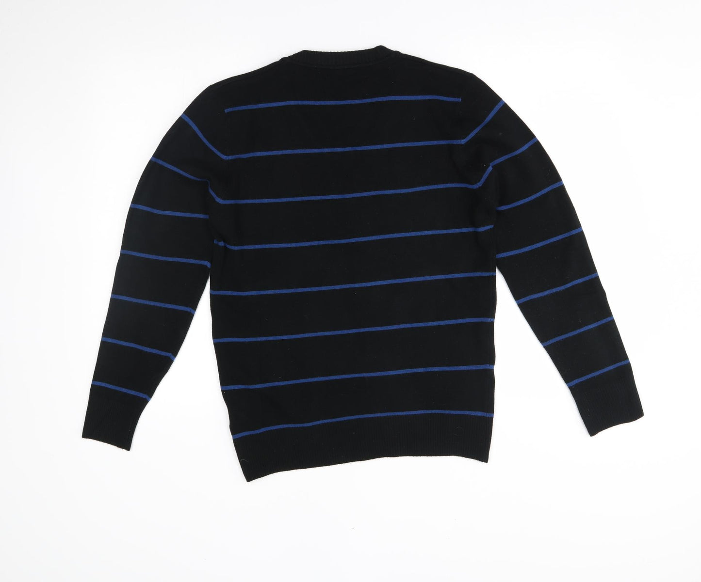 Tommy Hilfiger Womens Black Striped  Pullover Jumper Size M