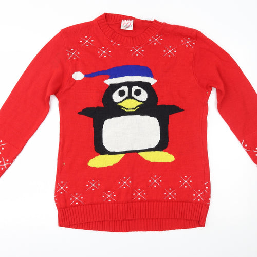 Gazelle Womens Red   Pullover Jumper One Size  - penguin