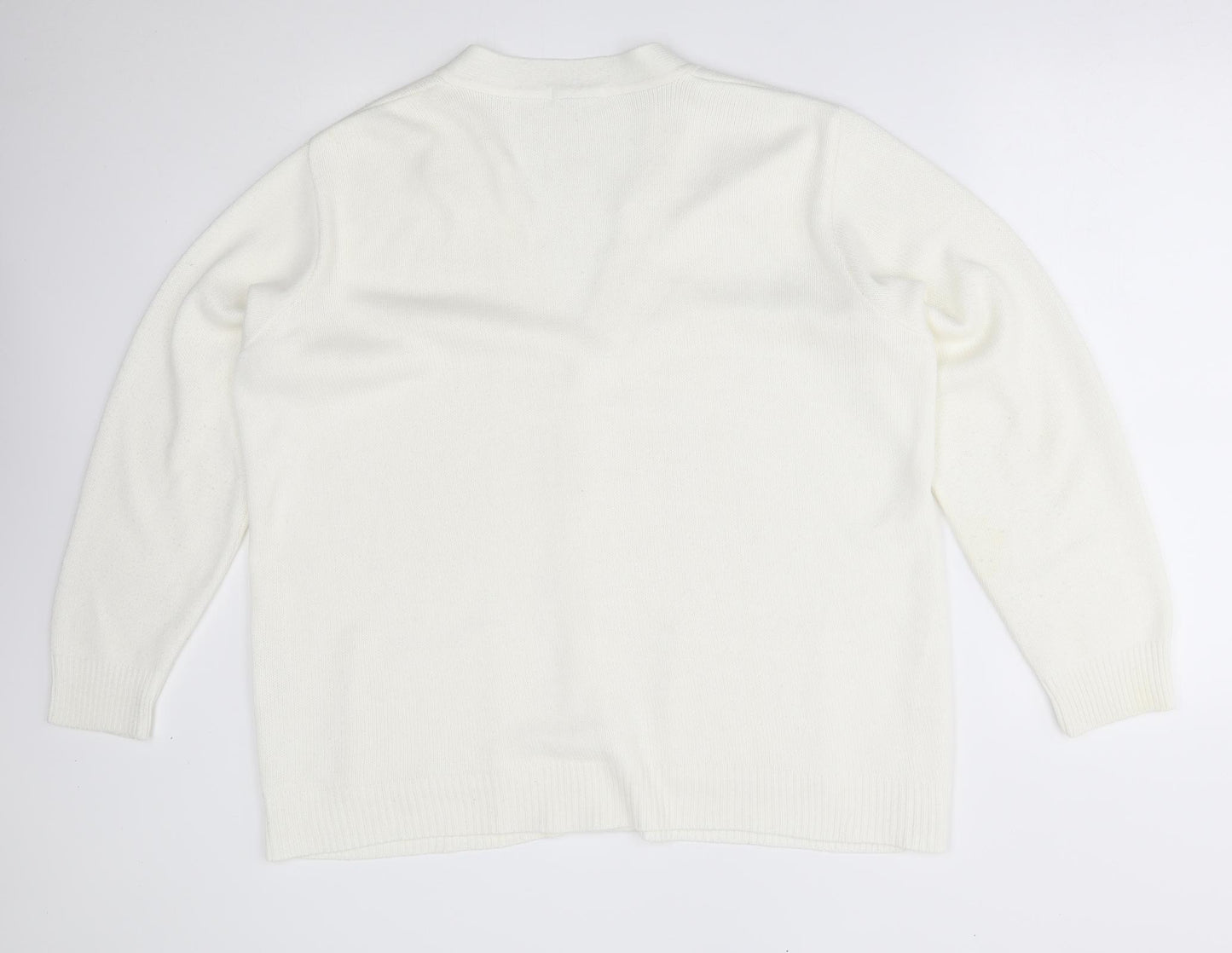 Damart Womens White   Cardigan Jumper Size 18