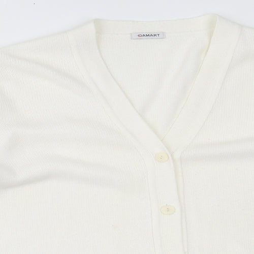 Damart Womens White   Cardigan Jumper Size 18