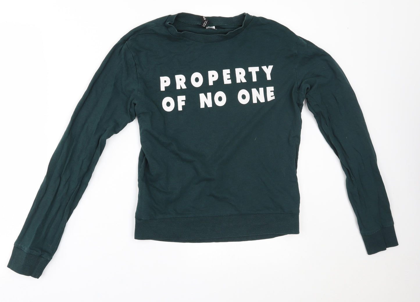 H&M Womens Green   Pullover Jumper Size XS  - property of no one