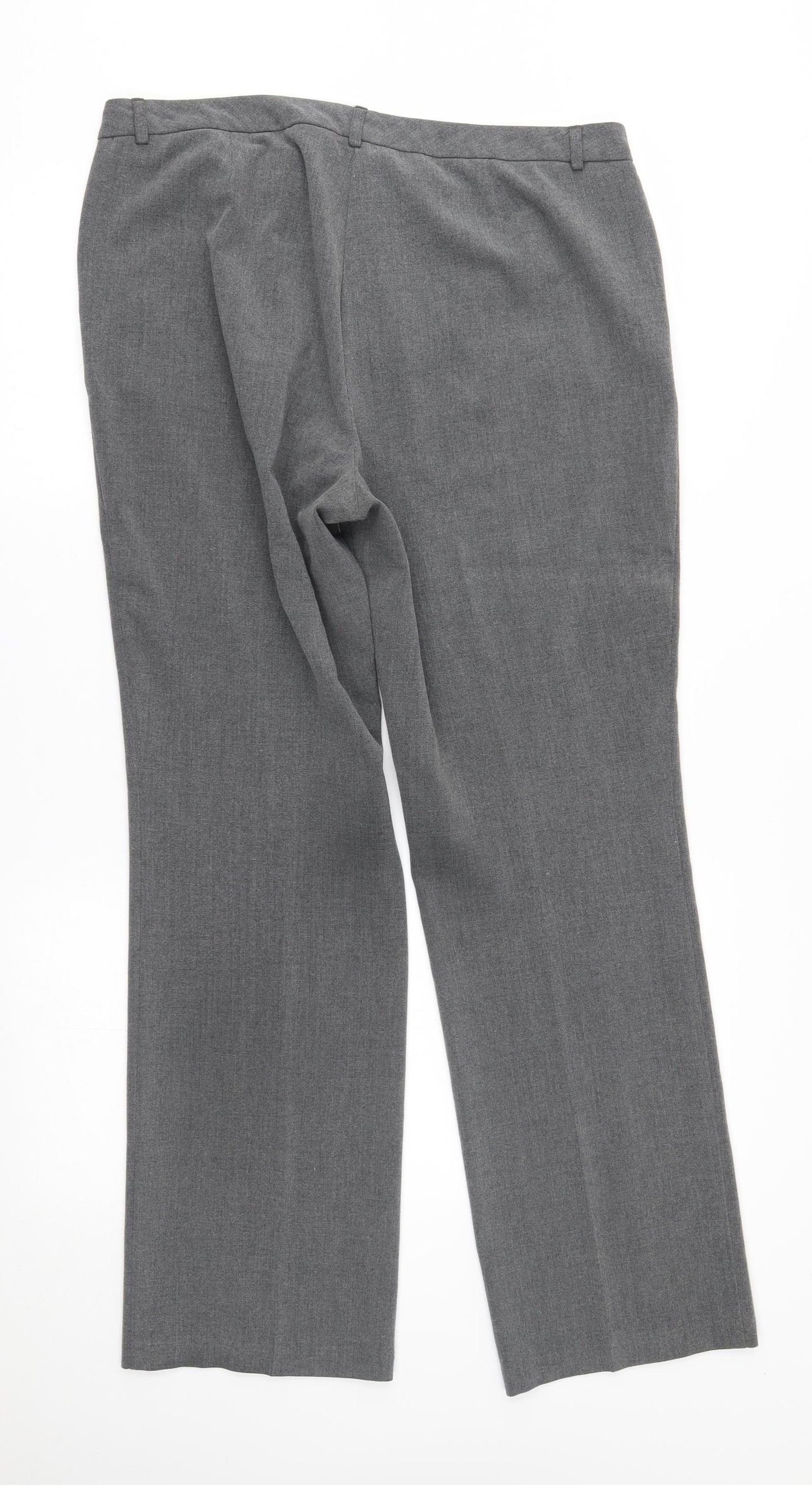 M&S Womens Grey    Suit Trousers Size 14 L30 in