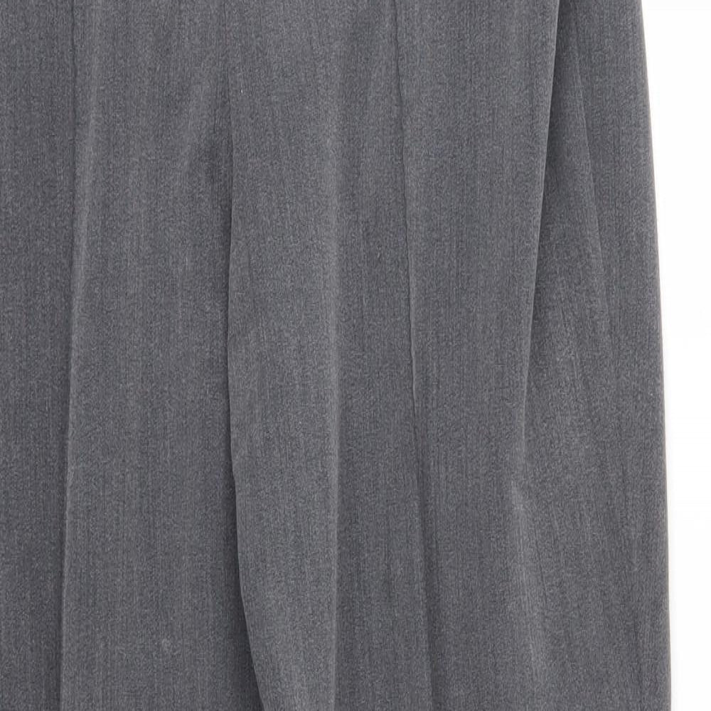 M&S Womens Grey   Trousers  Size 16 L28 in - comfort plus
