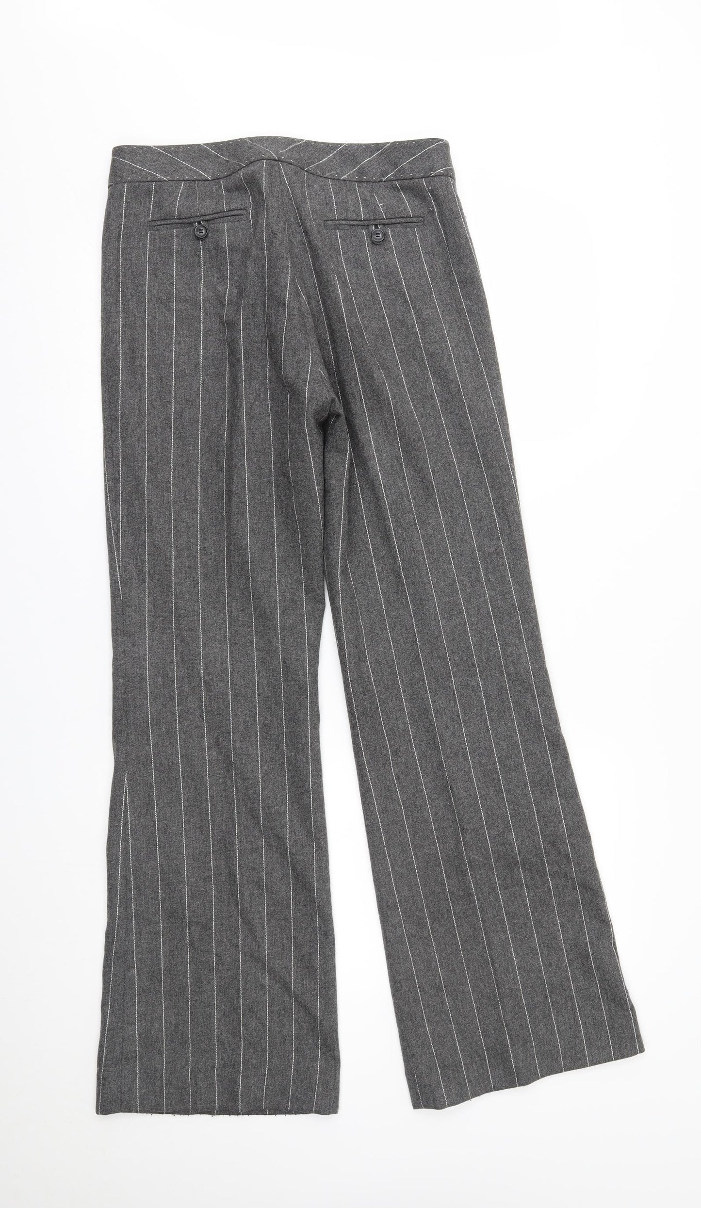 Whistles Womens Grey Striped   Suit Trousers Size 10 L31 in