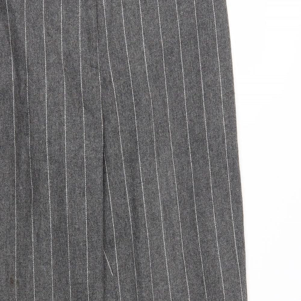 Whistles Womens Grey Striped   Suit Trousers Size 10 L31 in