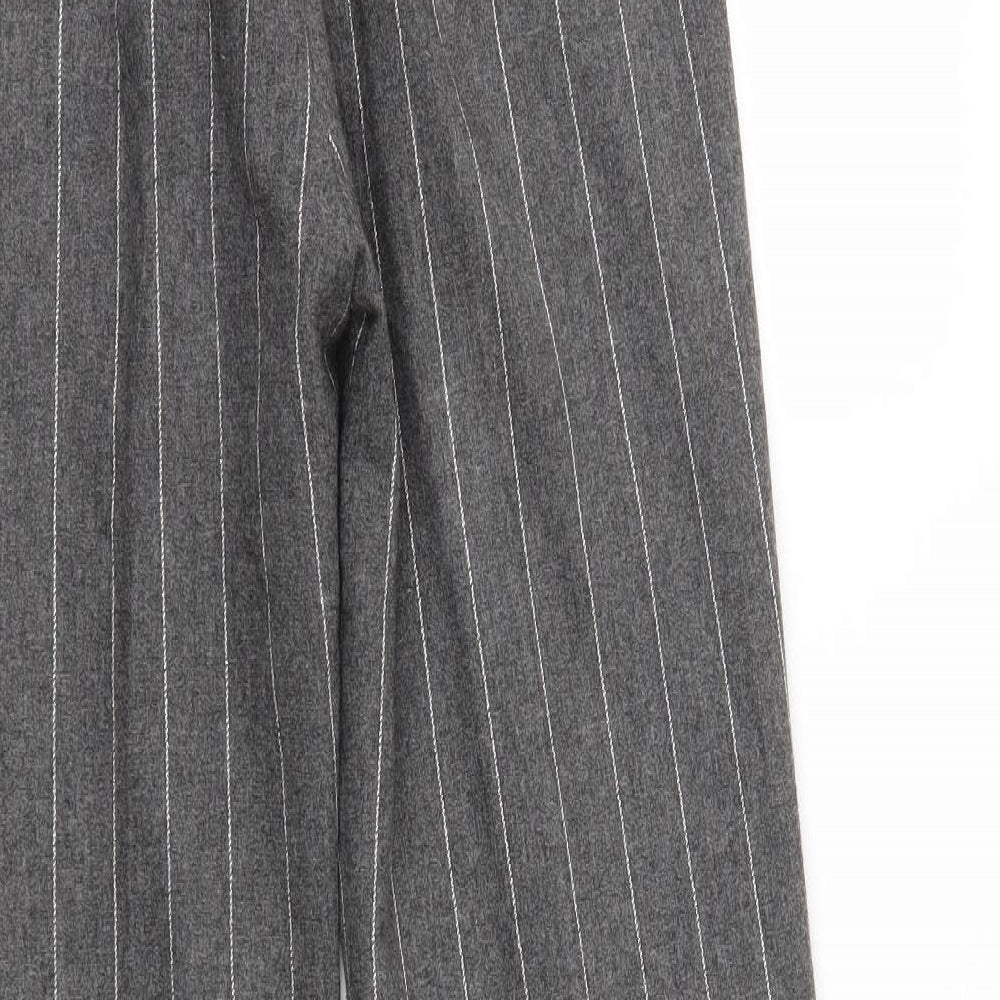 Whistles Womens Grey Striped   Suit Trousers Size 10 L31 in
