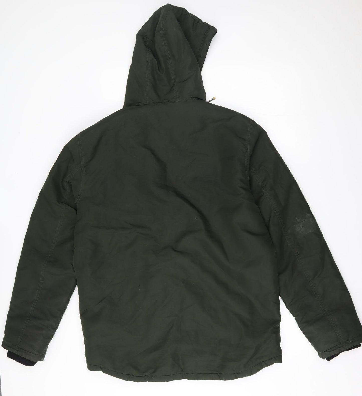 JACK & JONES Mens Green   Parka Coat Size L