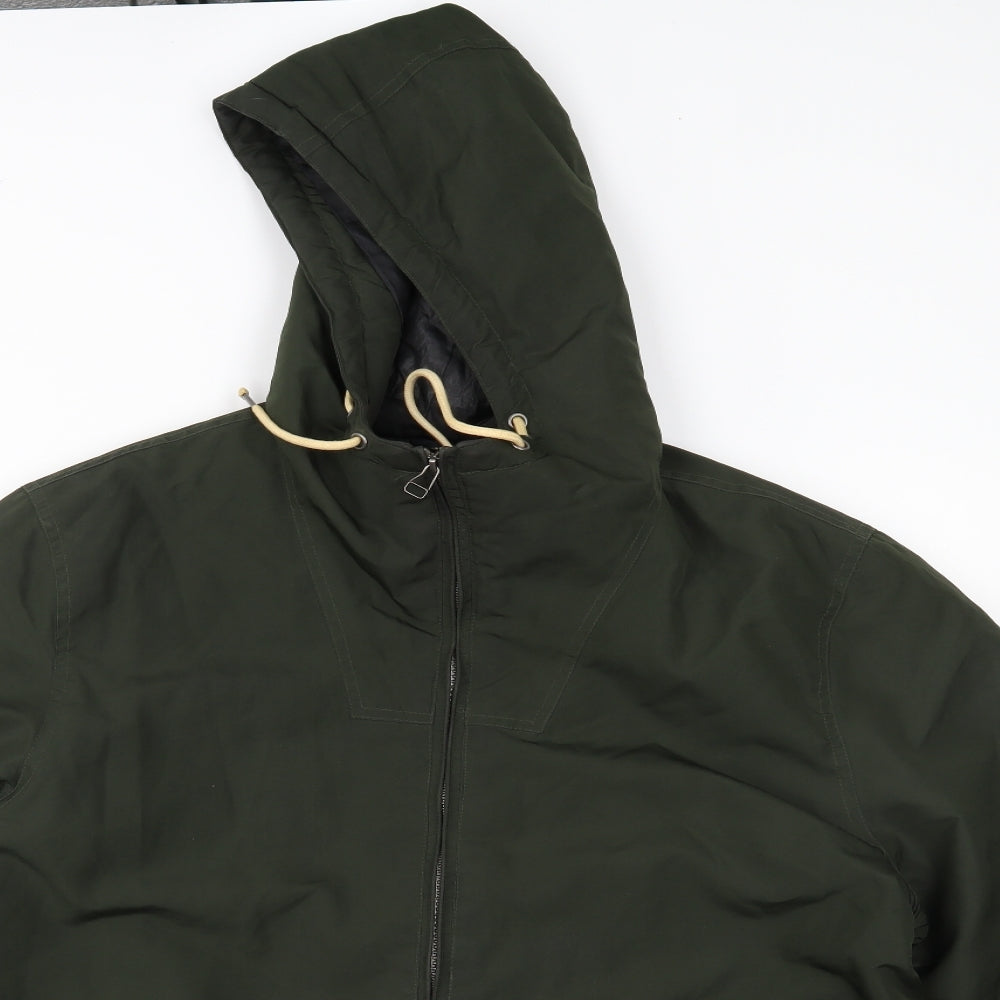 JACK & JONES Mens Green   Parka Coat Size L