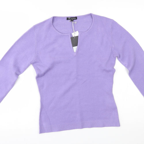 Lingara Womens Purple   Pullover Jumper Size S