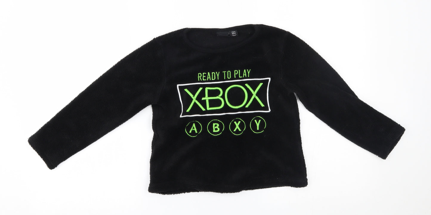 Primark Boys Black    Pyjama Top Size 7-8 Years  - xbox, loungewear