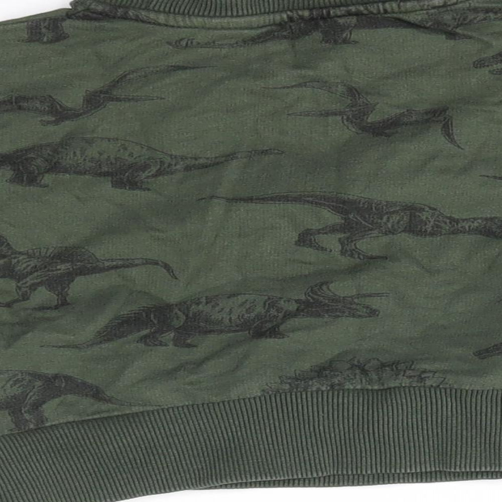 H&M Boys Green   Pullover Jumper Size 2-3 Years  - dino pattern