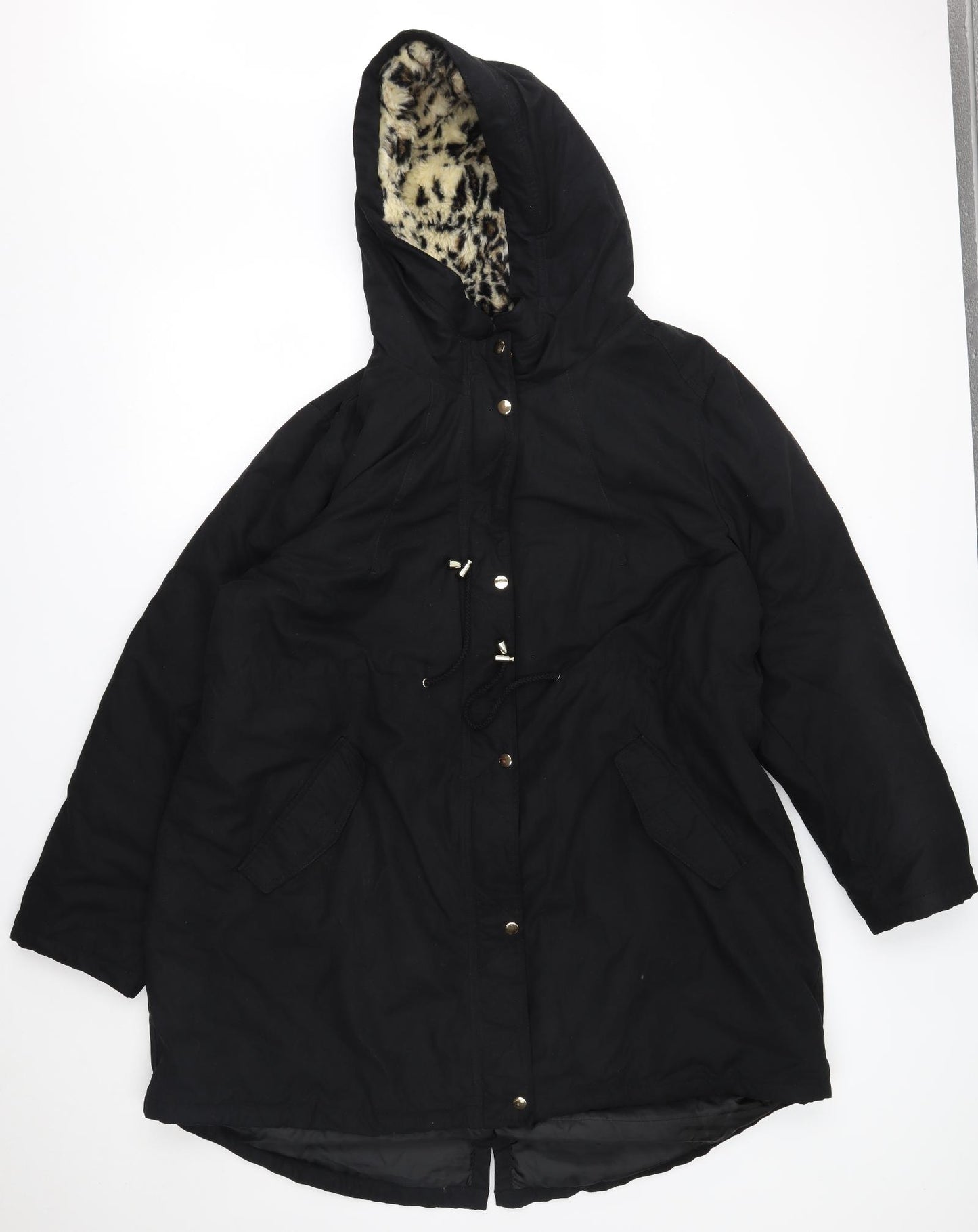 Yours Womens Black   Parka Coat Size 20