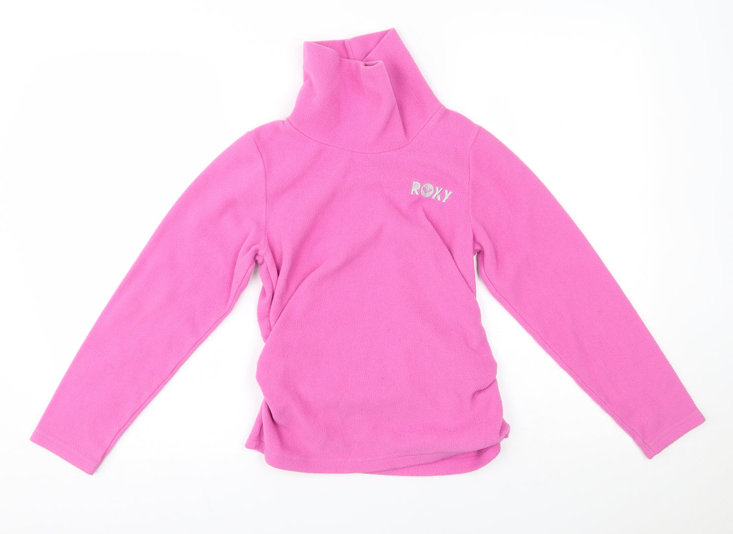 ROXY Girls Pink   Full Zip Sweatshirt Size 10 Years