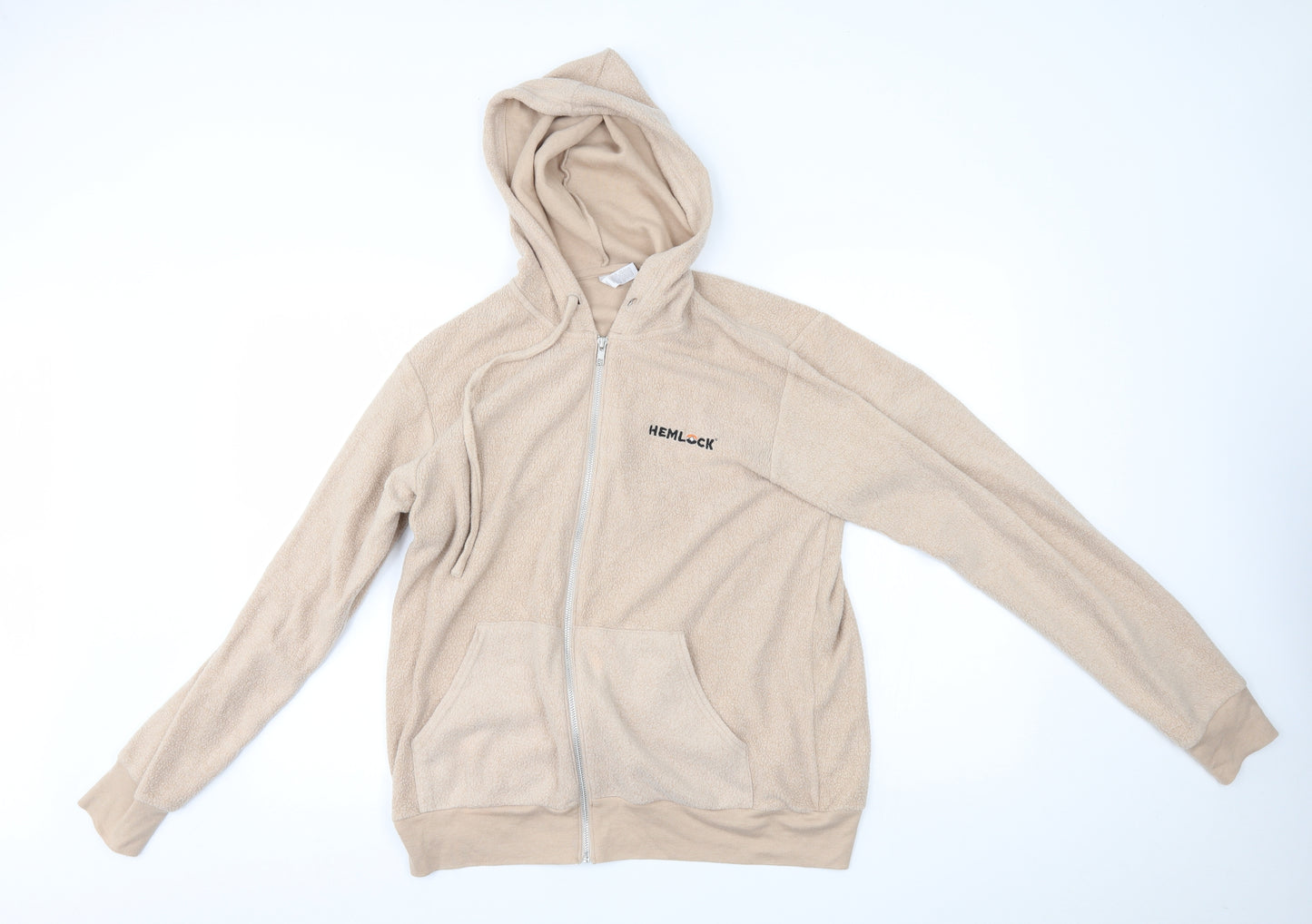 Hemlock Mens Beige   Full Zip Hoodie Size M