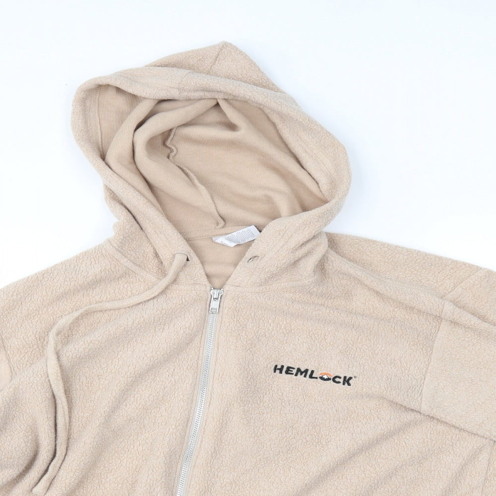 Hemlock Mens Beige   Full Zip Hoodie Size M