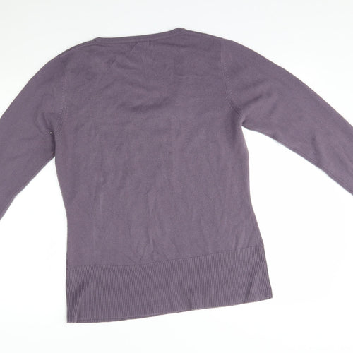 M&Co Womens Purple   Pullover Jumper Size L
