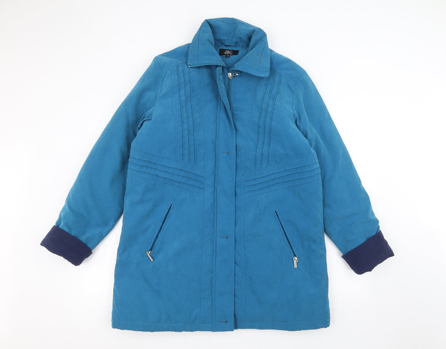 JBC Womens Blue   Overcoat Coat Size 12
