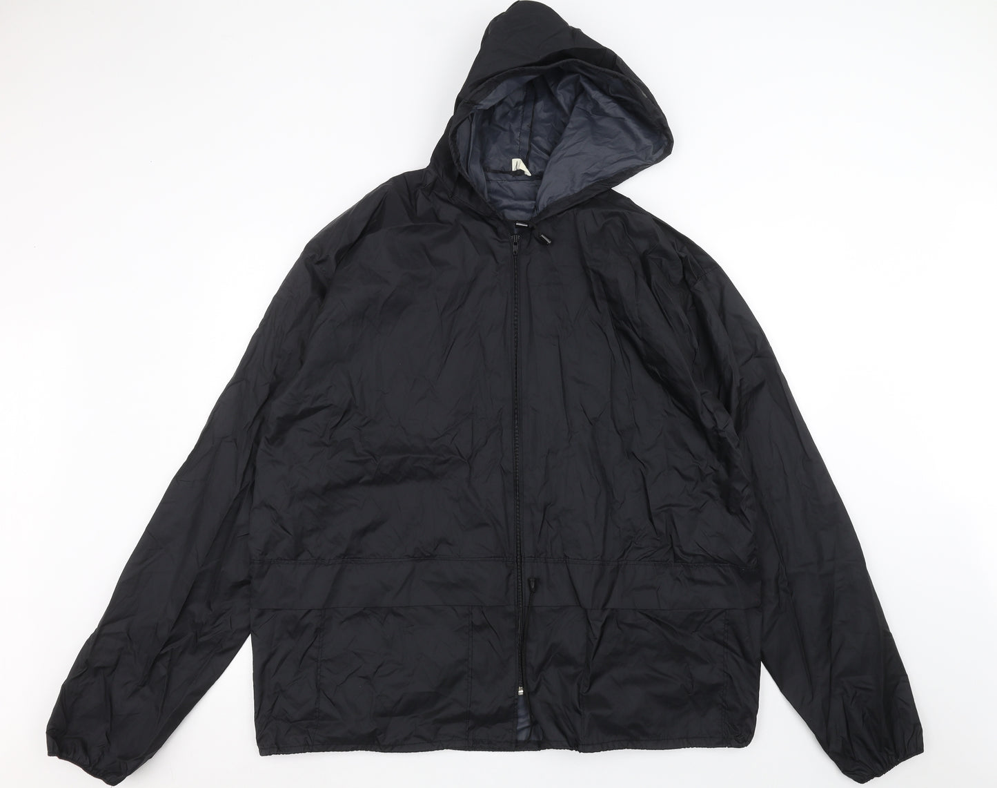 Preworn Mens Black   Rain Coat Coat Size XL