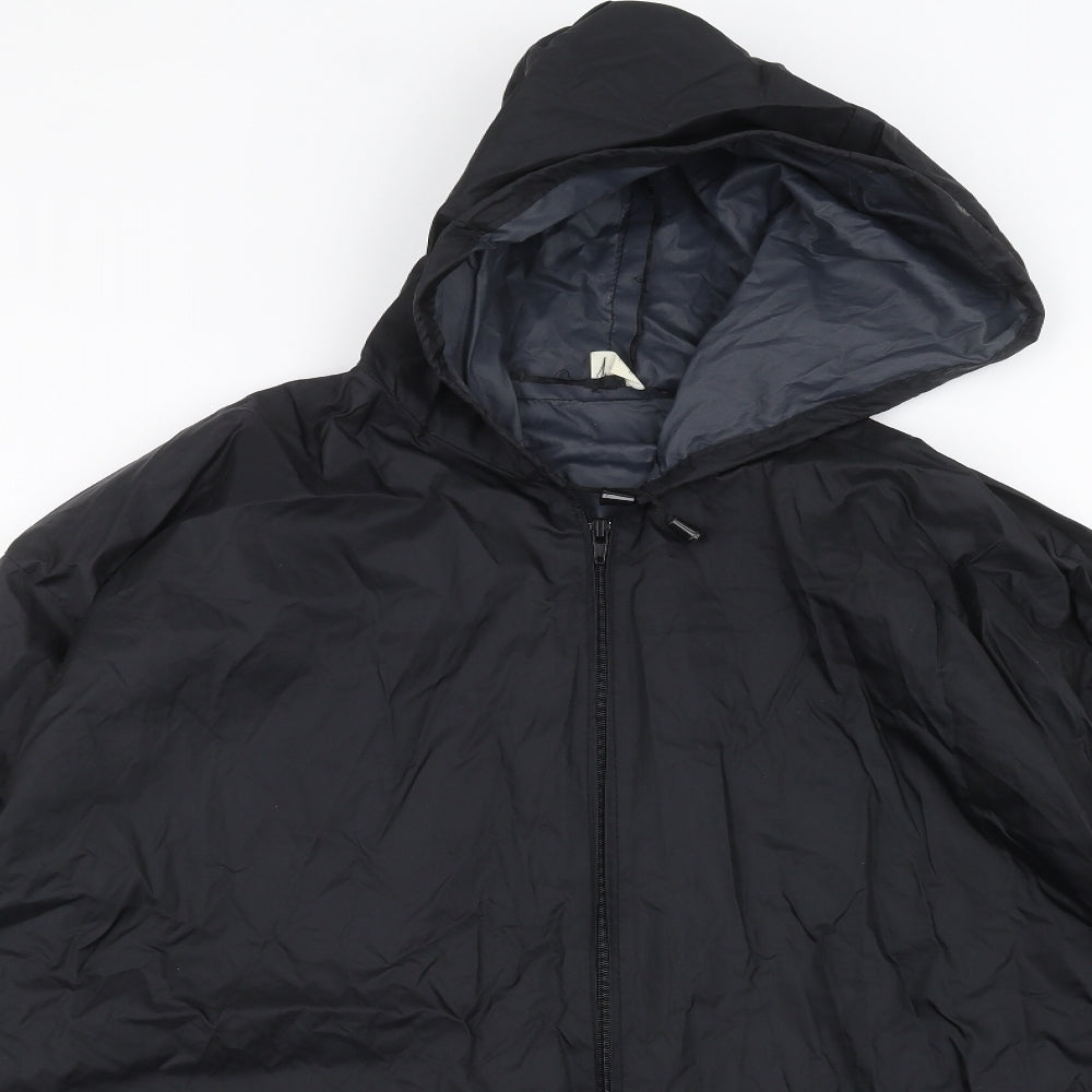 Preworn Mens Black   Rain Coat Coat Size XL