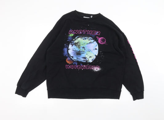 Front view of ASOS women’s black jumper, size UK 8