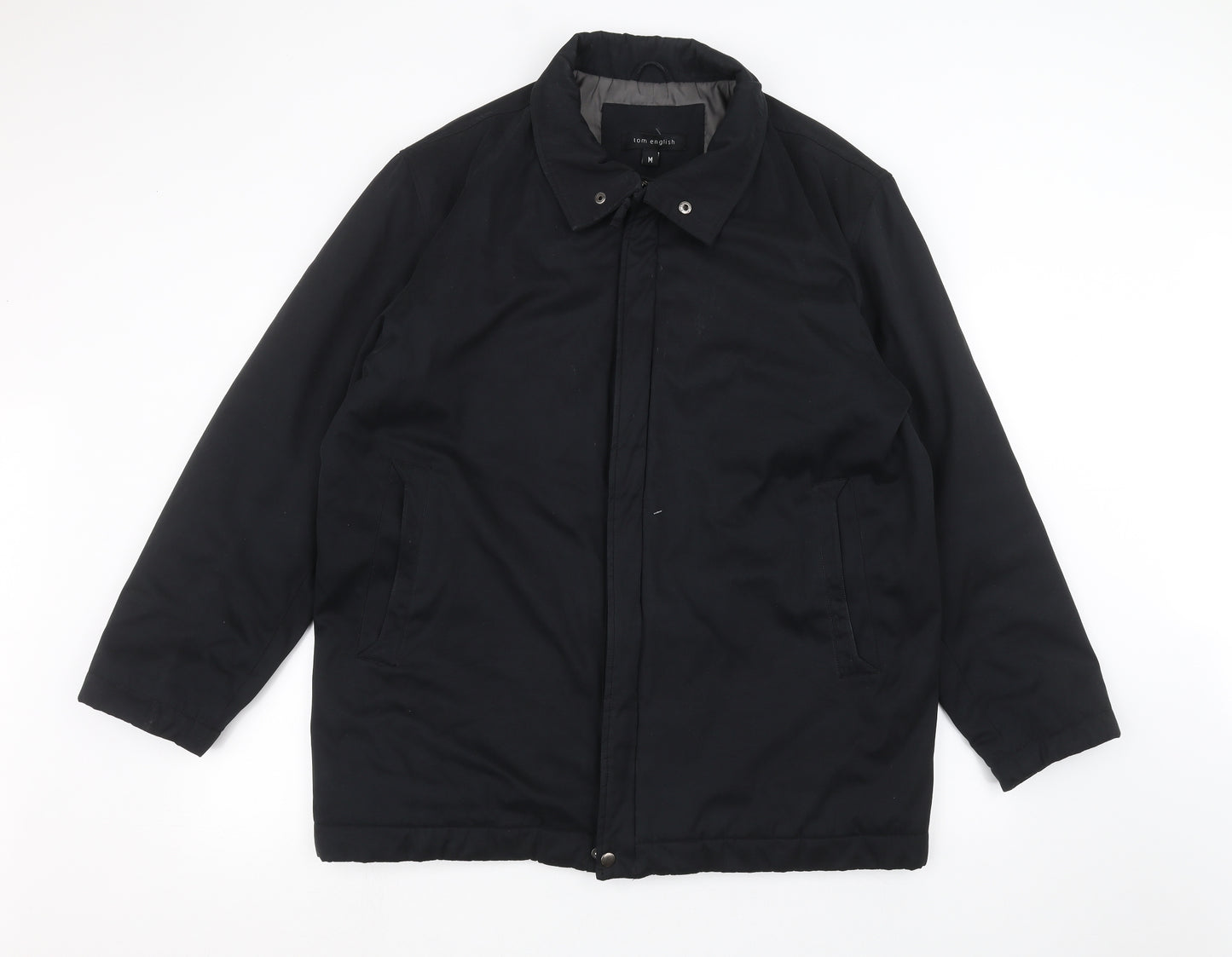 Tom english Mens Black   Pea Coat Coat Size M