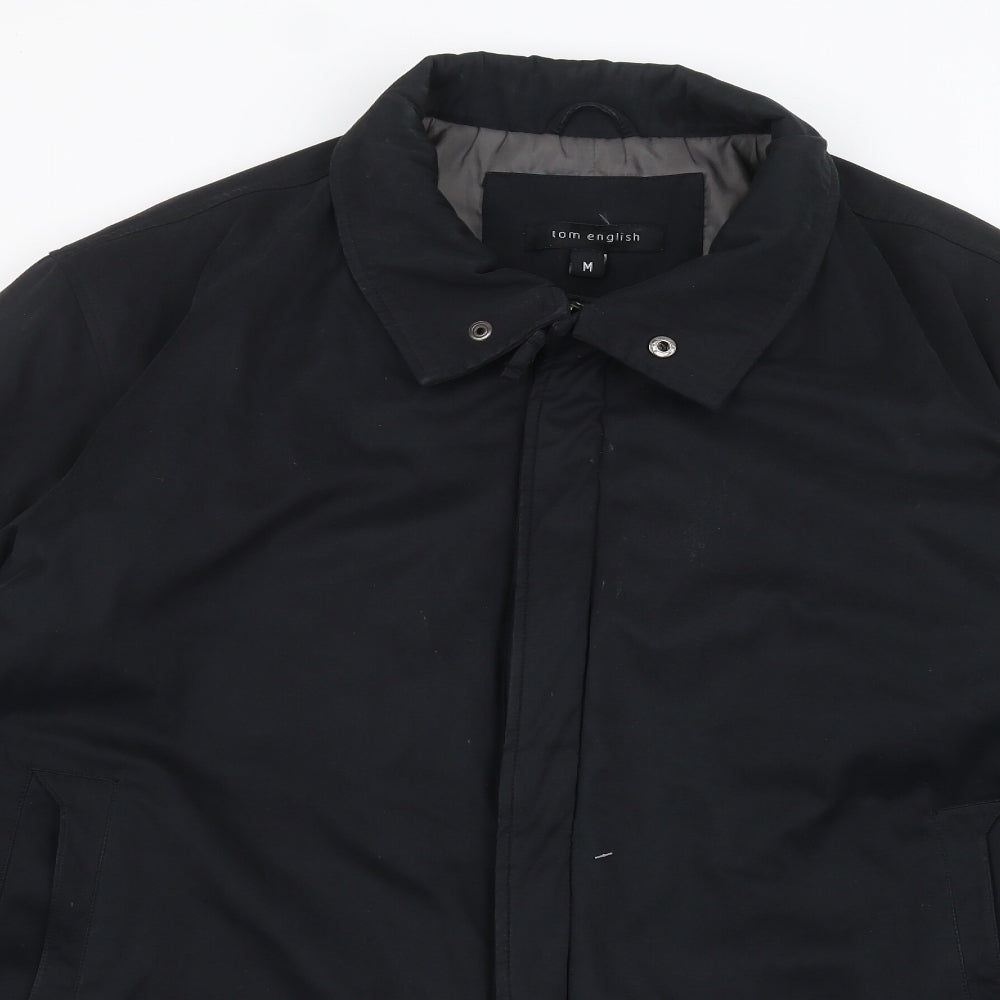 Tom english Mens Black   Pea Coat Coat Size M