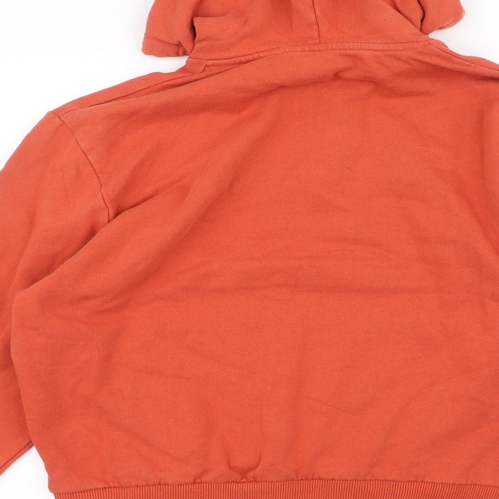 COLLUSION Mens Orange   Pullover Hoodie Size S