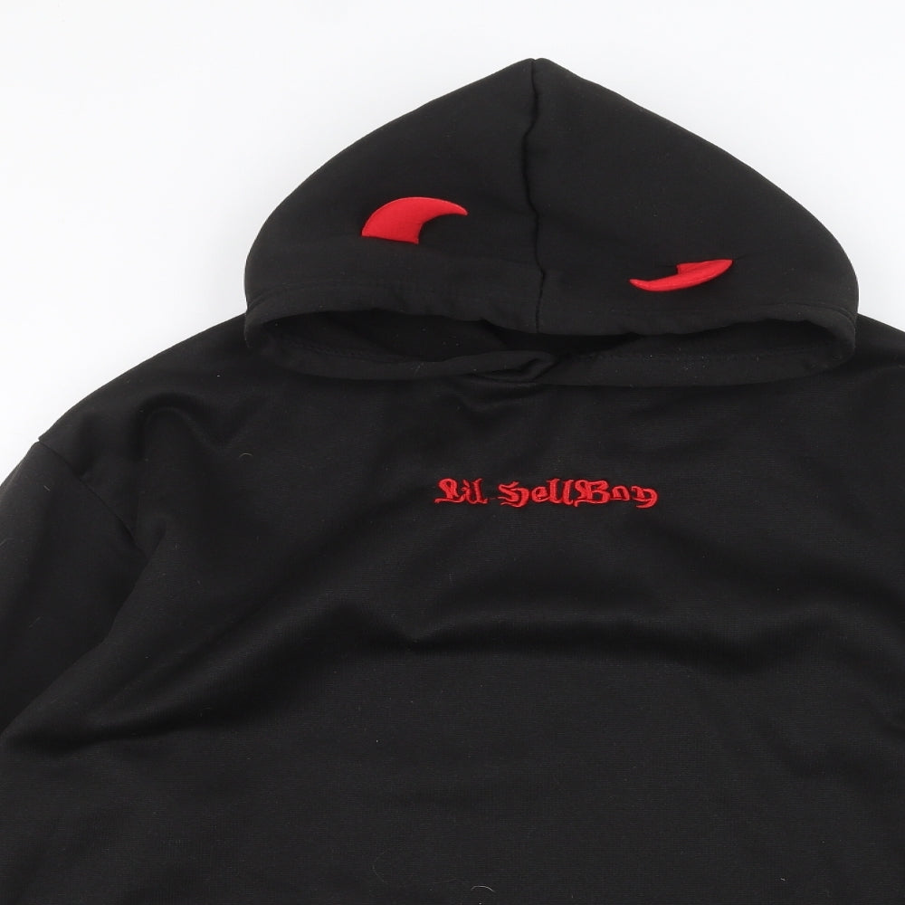 Preworn Mens Black   Pullover Hoodie Size 2XL