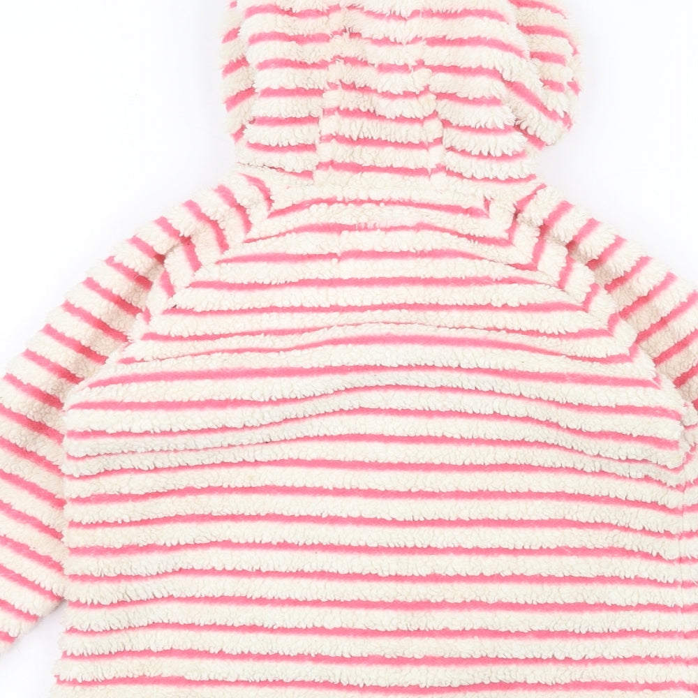 NEXT Girls White Striped  Jacket  Size 2-3 Years