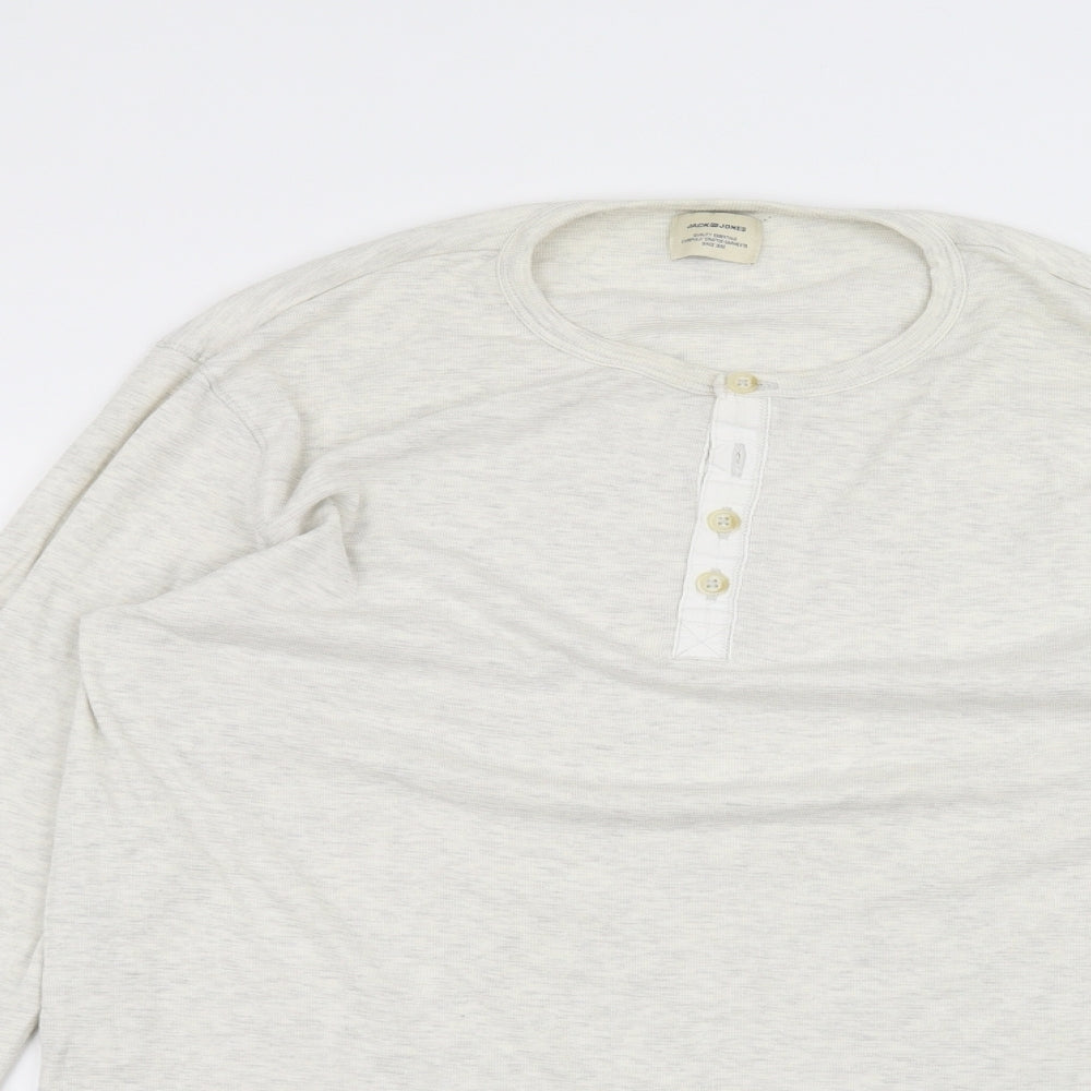 JACK & JONES Mens White    T-Shirt Size XL