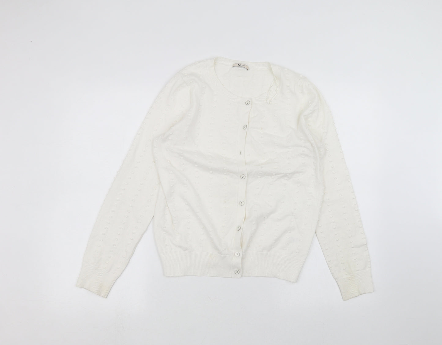 TU Womens White   Cardigan Jumper Size 12