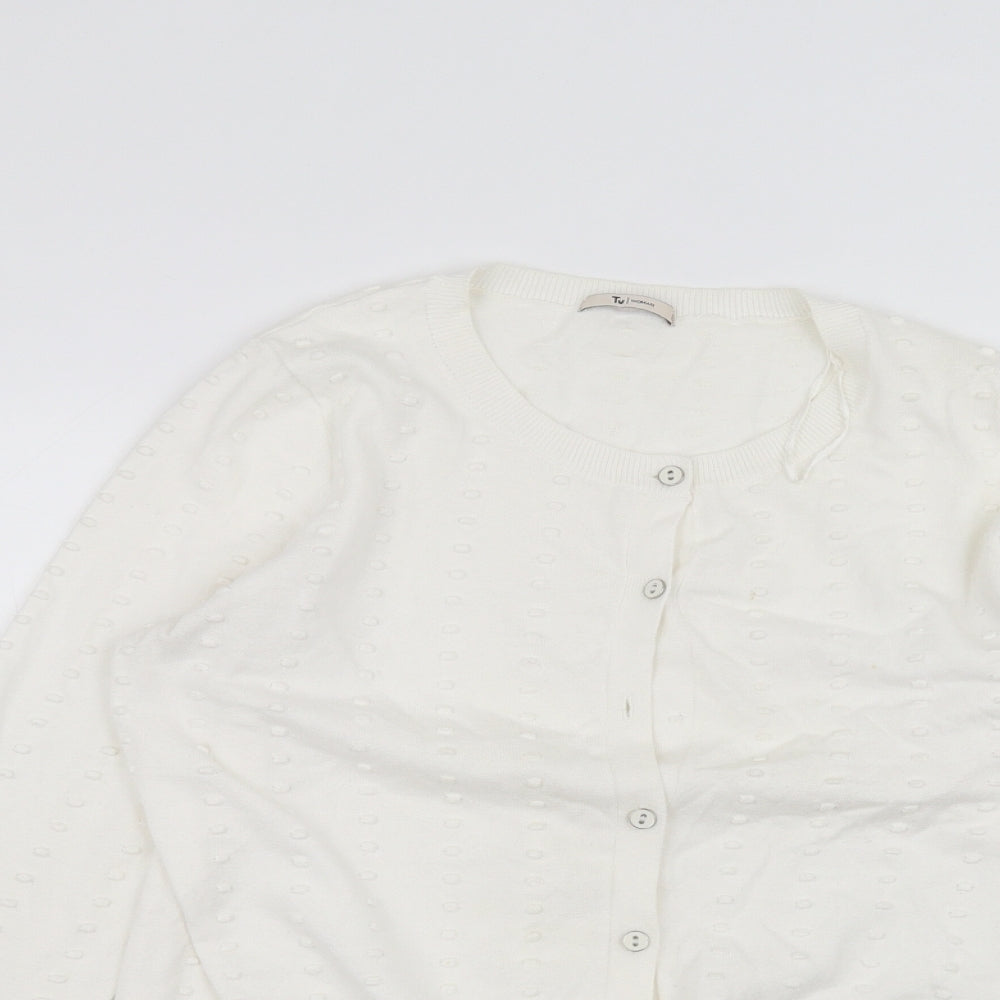 TU Womens White   Cardigan Jumper Size 12