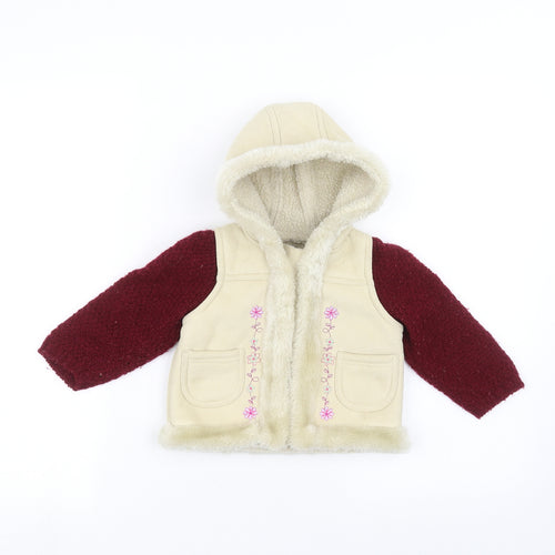 st bernard Baby White   Jacket  Size 9-12 Months
