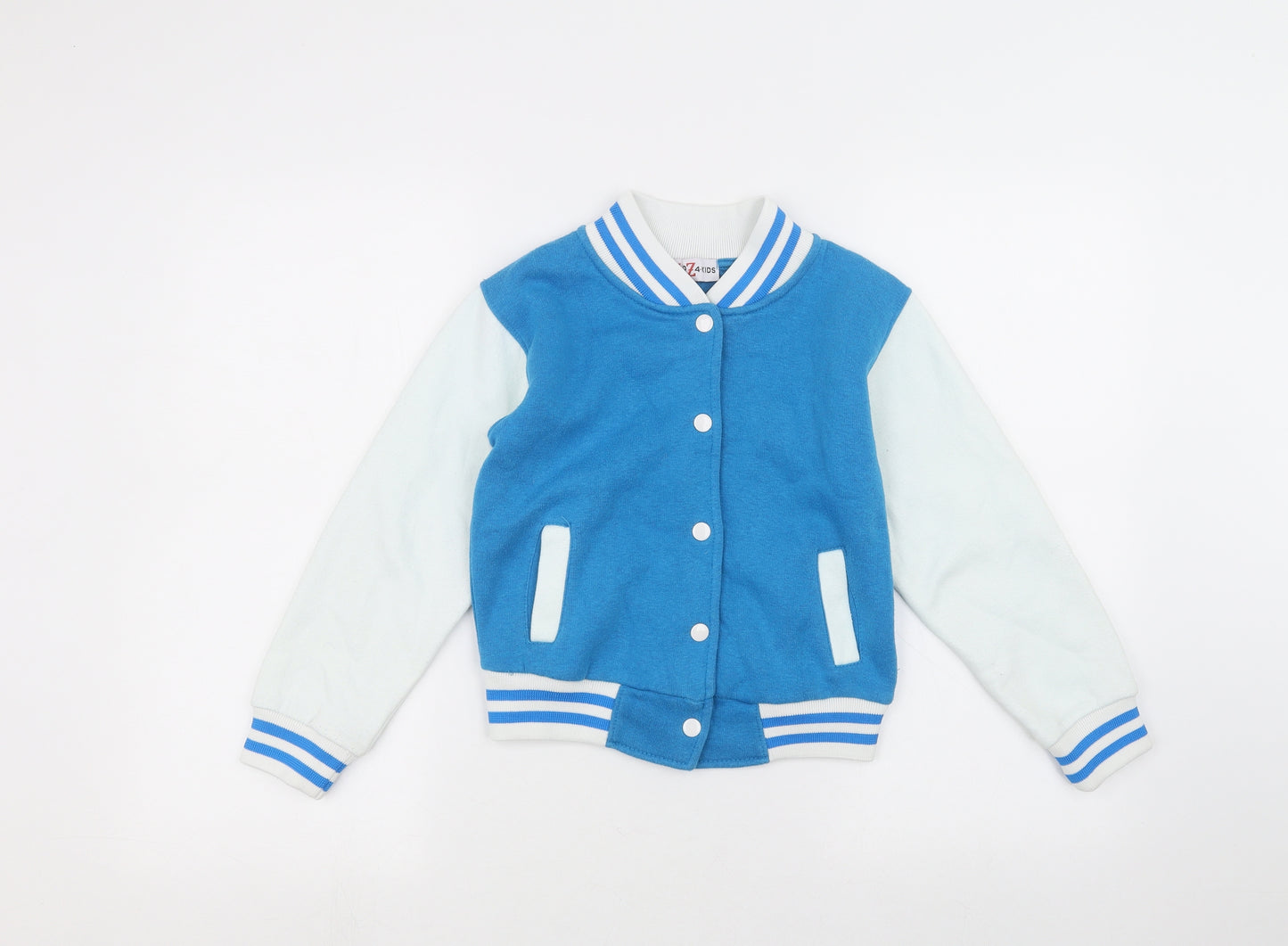 A2Z 4 Kids Boys White   Bomber Jacket Jacket Size 7-8 Years