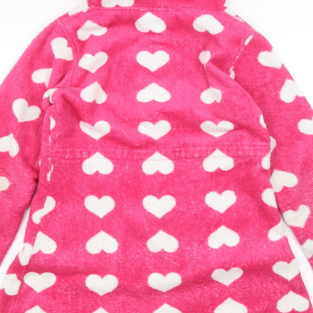 E-vie Womens Pink Polka Dot  Full Zip Hoodie Size 8