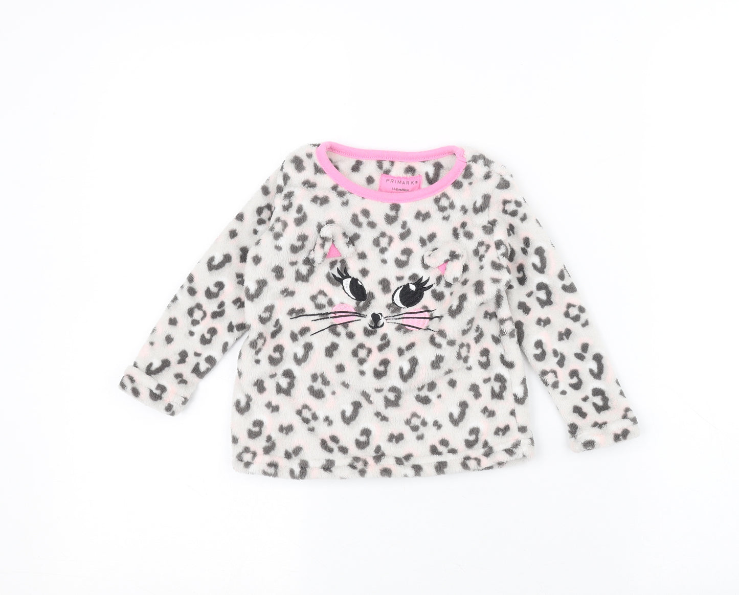 Primark Baby Grey Animal Print  Pullover Jumper Size 18-24 Months