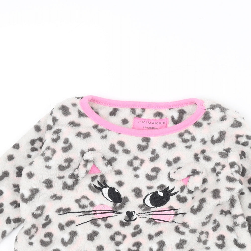 Primark Baby Grey Animal Print  Pullover Jumper Size 18-24 Months