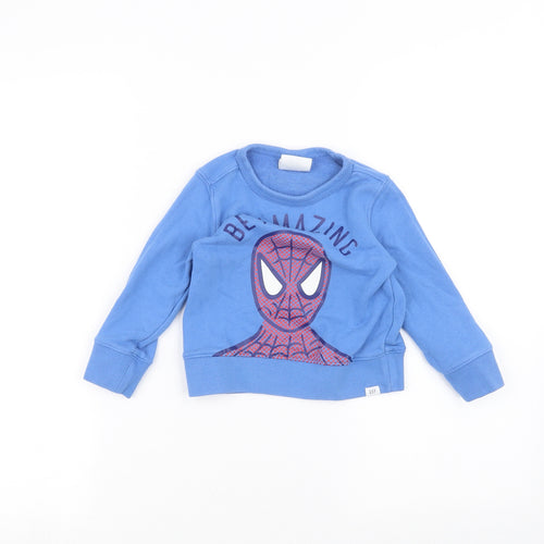 Gap Boys Blue   Pullover Jumper Size 2 Years  - Marvel