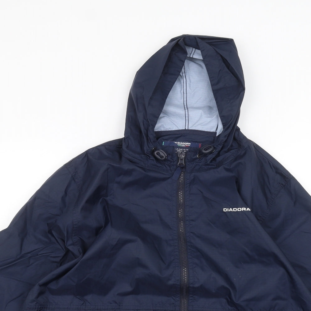 Diadora Boys Blue   Rain Coat Coat Size 12-13 Years