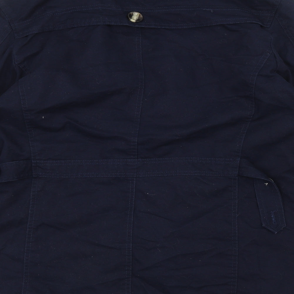 Fashion Mens Blue   Pea Coat Coat Size 4XL